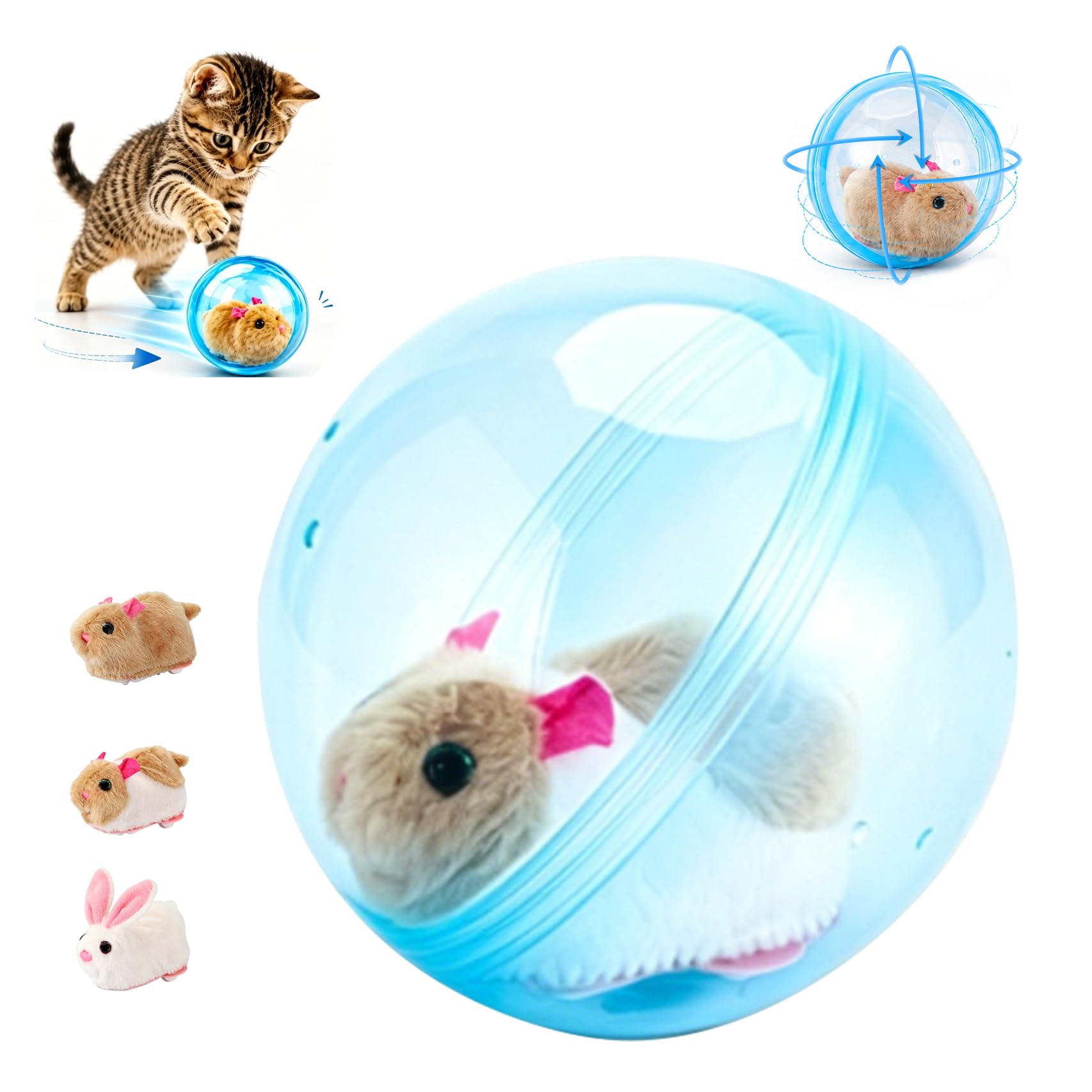 Self-Rolling Interactive Cat Ball