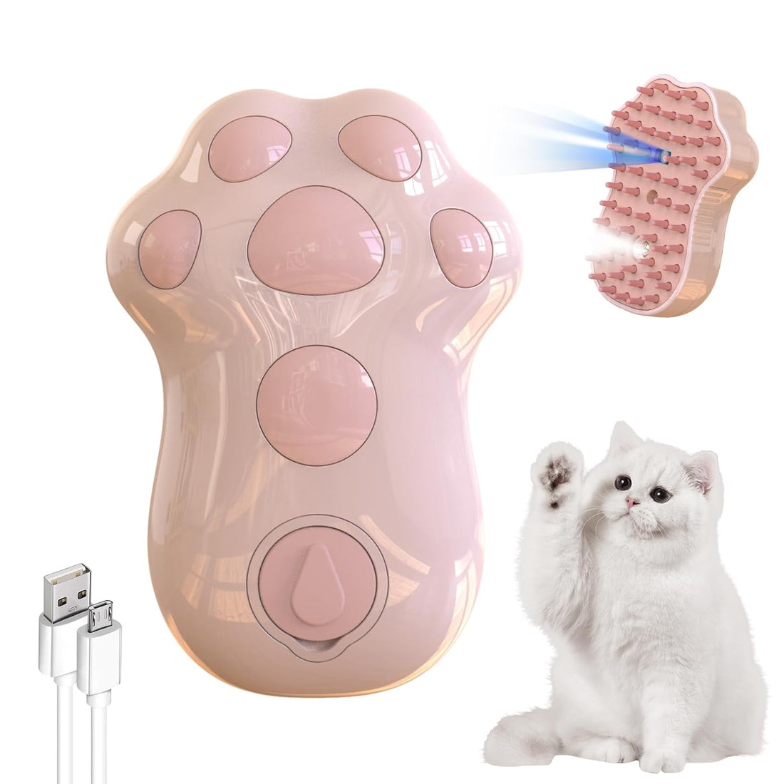 Self-Cleaning Cat Steam Brush