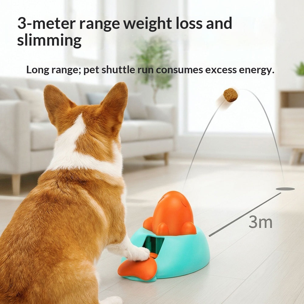 Food-Dispensing Toy Puzzle Treat Launcher for Cats and Dogs