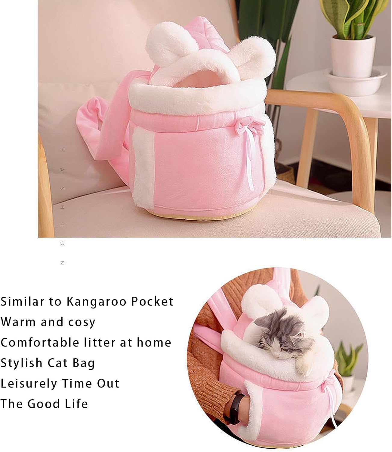 Pet Carrier Bag for Cats and Dogs with Double Pocket Design
