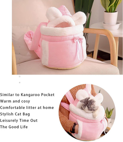 Pet Carrier Bag for Cats and Dogs with Double Pocket Design