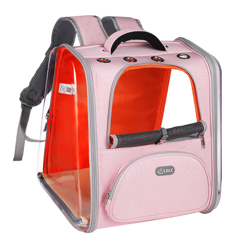 Plastic See-through Window Pet Backpack for Cats and Small Dogs
