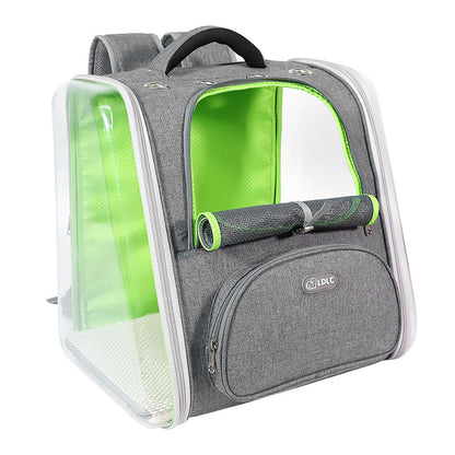 Plastic See-through Window Pet Backpack for Cats and Small Dogs