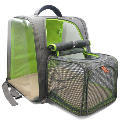 Plastic See-through Window Pet Backpack for Cats and Small Dogs