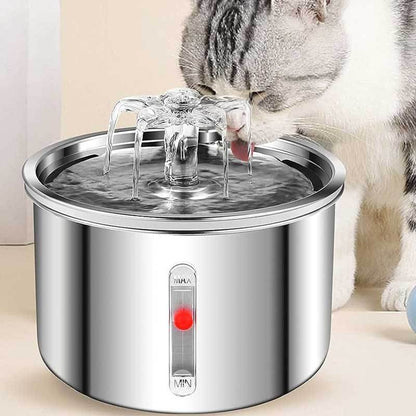 Pet Automatic Water Dispenser Stainless Steel Fountain