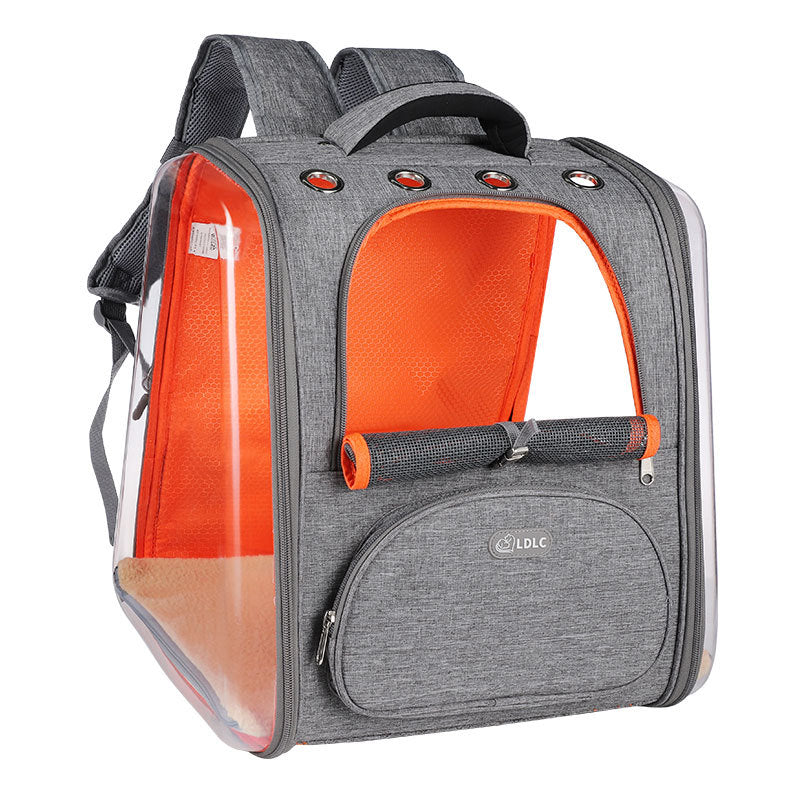 Plastic See-through Window Pet Backpack for Cats and Small Dogs