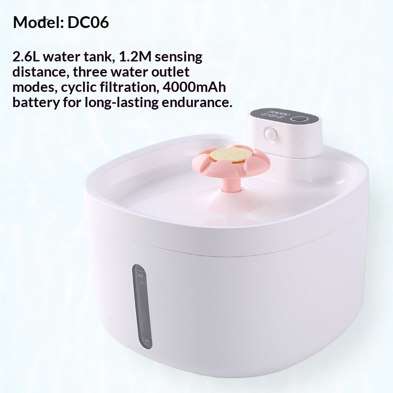 Filtered Charging Induction Smart Pet Water Fountain