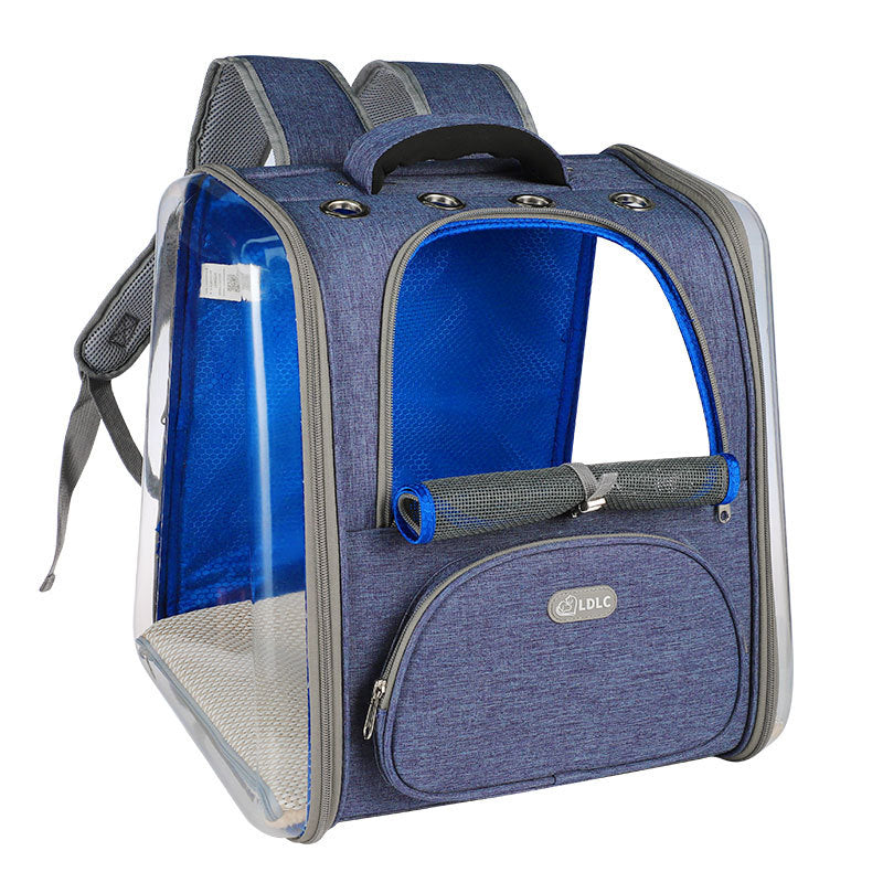 Plastic See-through Window Pet Backpack for Cats and Small Dogs