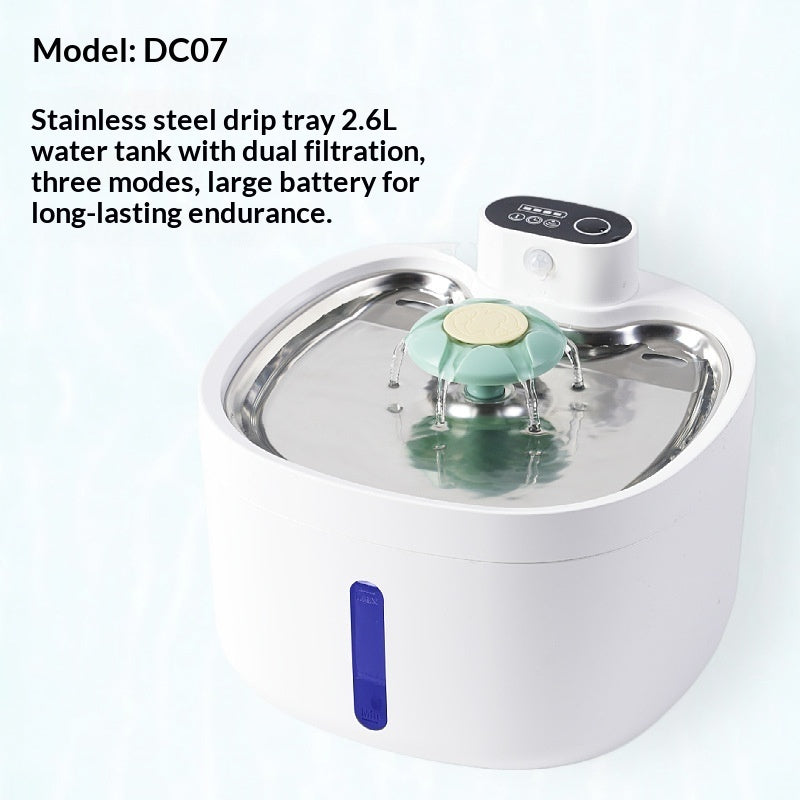 Filtered Charging Induction Smart Pet Water Fountain