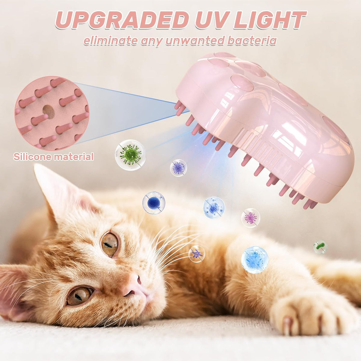Self-Cleaning Cat Steam Brush