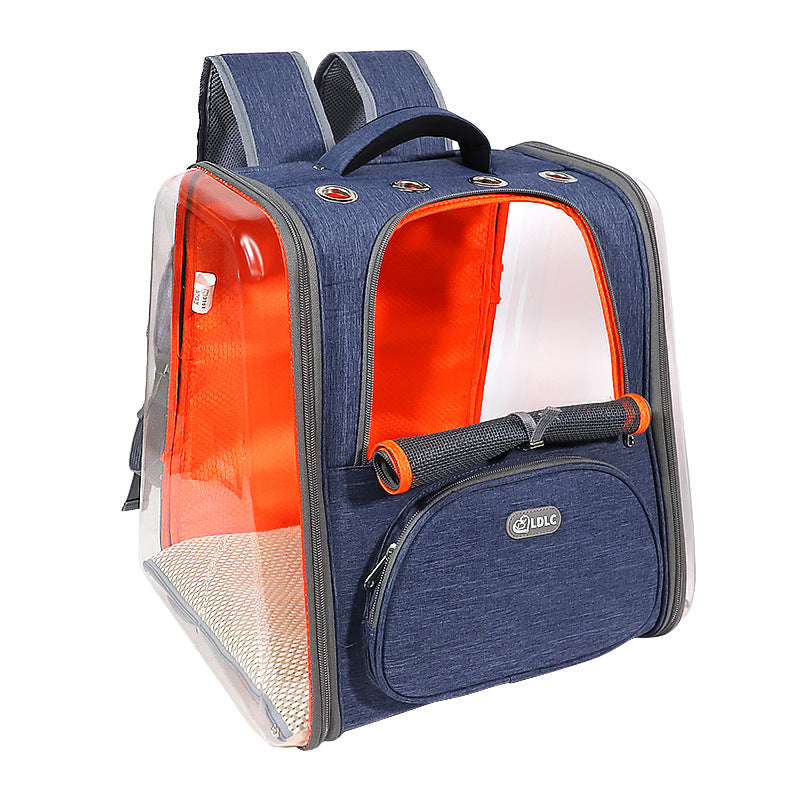 Plastic See-through Window Pet Backpack for Cats and Small Dogs