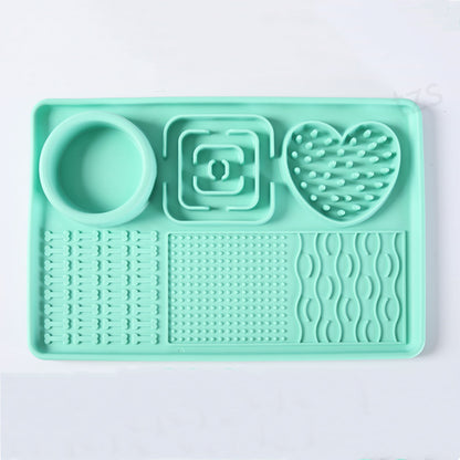 Multifunctional Solid-Color Silicone Pet Feeding Bowl