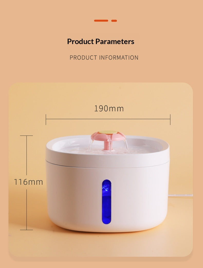 Filtered Charging Induction Smart Pet Water Fountain