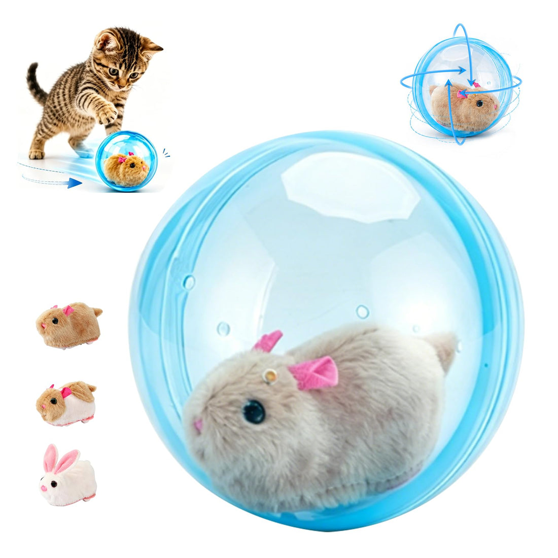 Self-Rolling Interactive Cat Ball