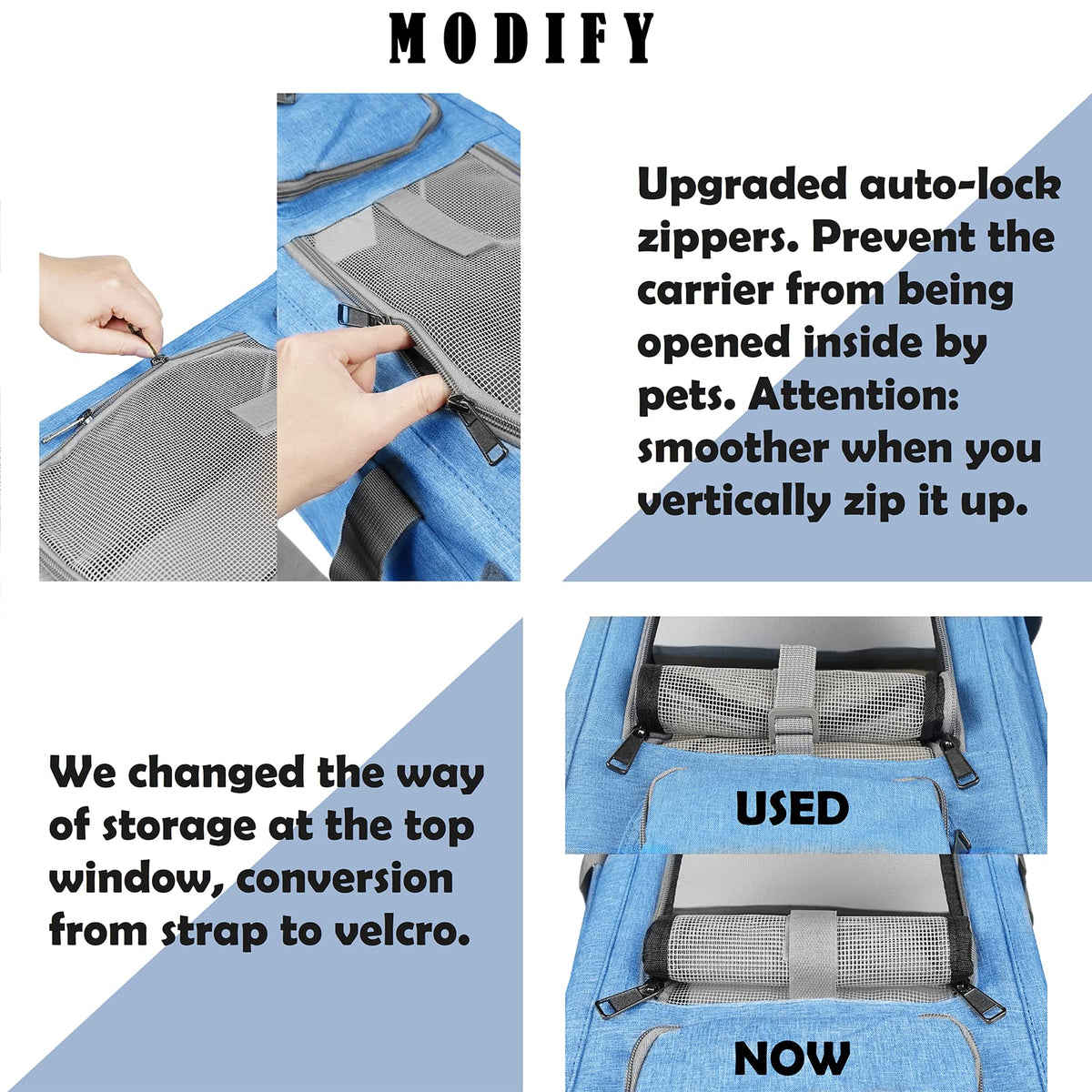 Pet Carrier for Large and Medium Cats Soft-Sided Travel Bag