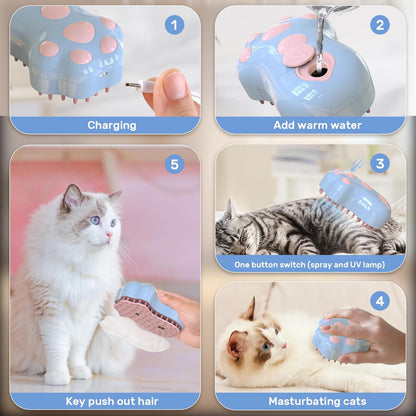 Self-Cleaning Cat Steam Brush