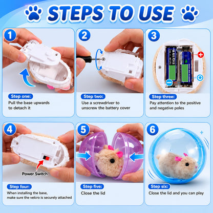 Self-Rolling Interactive Cat Ball