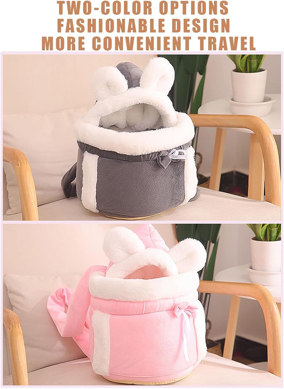 Pet Carrier Bag for Cats and Dogs with Double Pocket Design