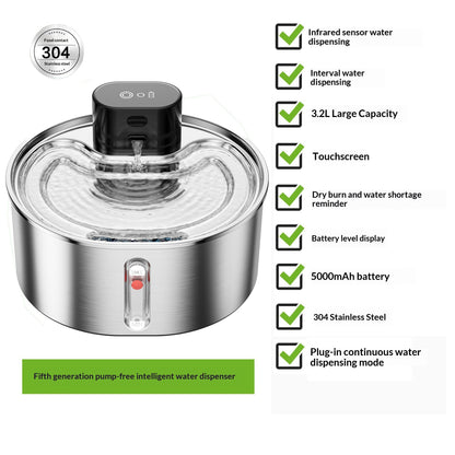 Smart Pet Water Fountain Wireless Cat Dispenser