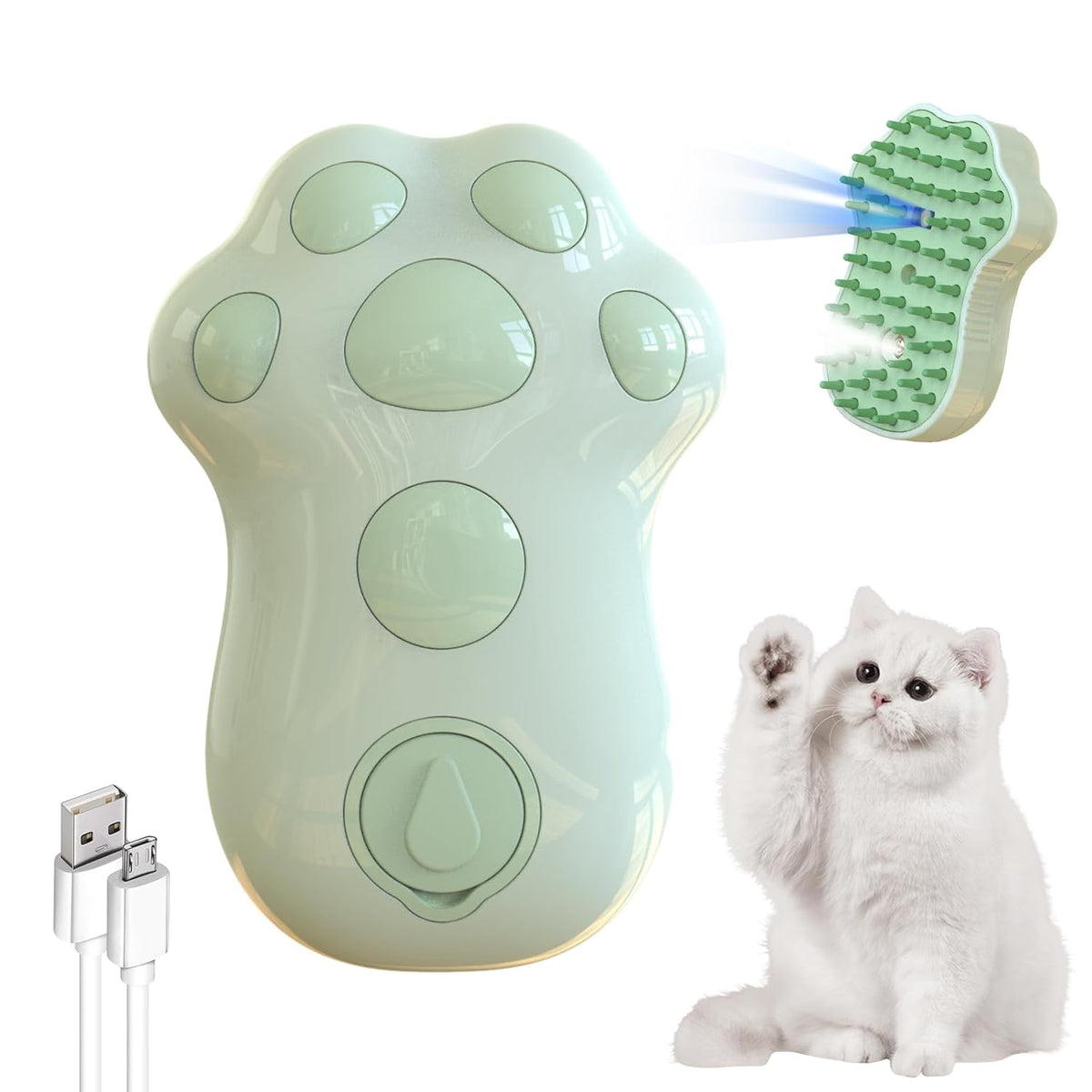 Self-Cleaning Cat Steam Brush
