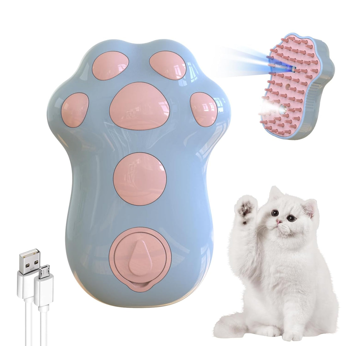 Self-Cleaning Cat Steam Brush
