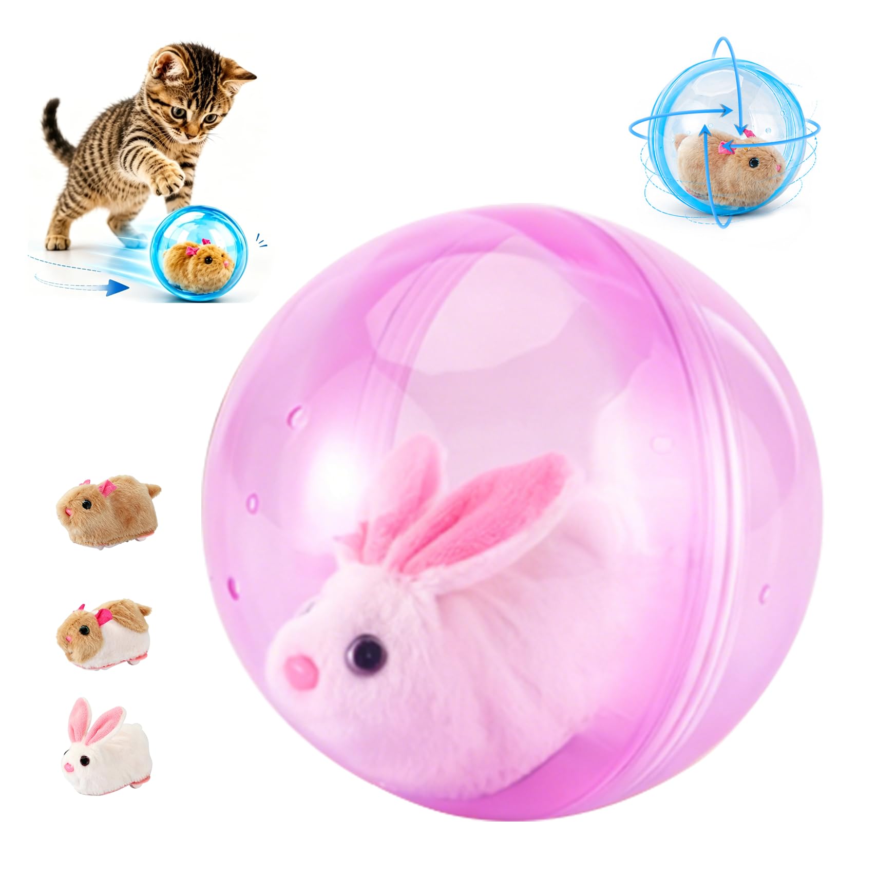 Self-Rolling Interactive Cat Ball