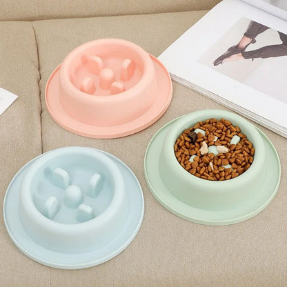 Pet Slow Eating Feeder Dog Bowl