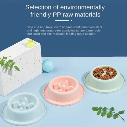 Pet Slow Eating Feeder Dog Bowl