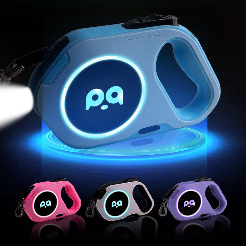 New LED Light Dog Leash Automatic Retractable Leash Outdoor Cool.