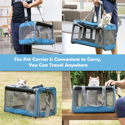 Pet Carrier for Large and Medium Cats Soft-Sided Travel Bag