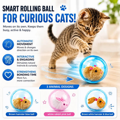 Self-Rolling Interactive Cat Ball